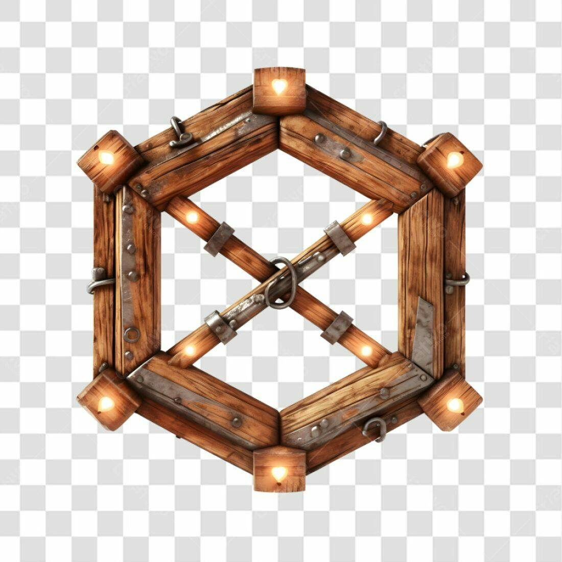 Icone Hexagonal Rústico PNG com fundo transparente