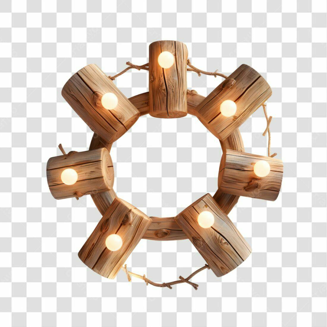 Icone Luminária Madeira Rustica PNG com fundo transparente