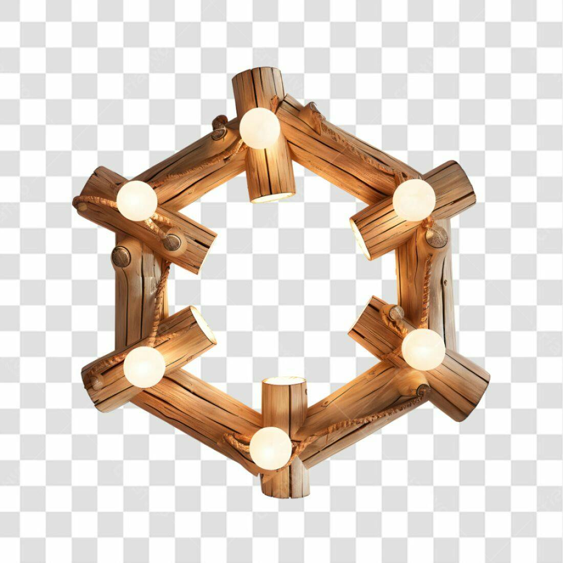 Luminária rústica PNG com fundo transparente