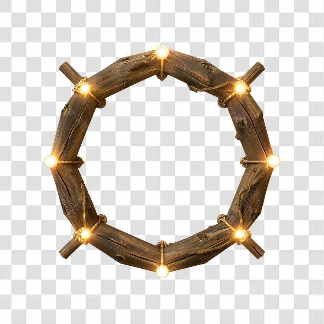 Moldura de Madeira Rustica PNG com fundo transparente