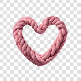 Coração de corda rosa 15