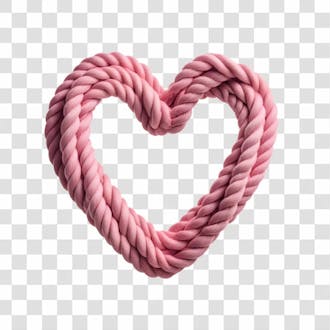Coração de corda rosa 13