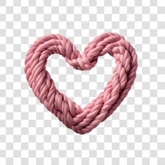 Coração de corda rosa 16