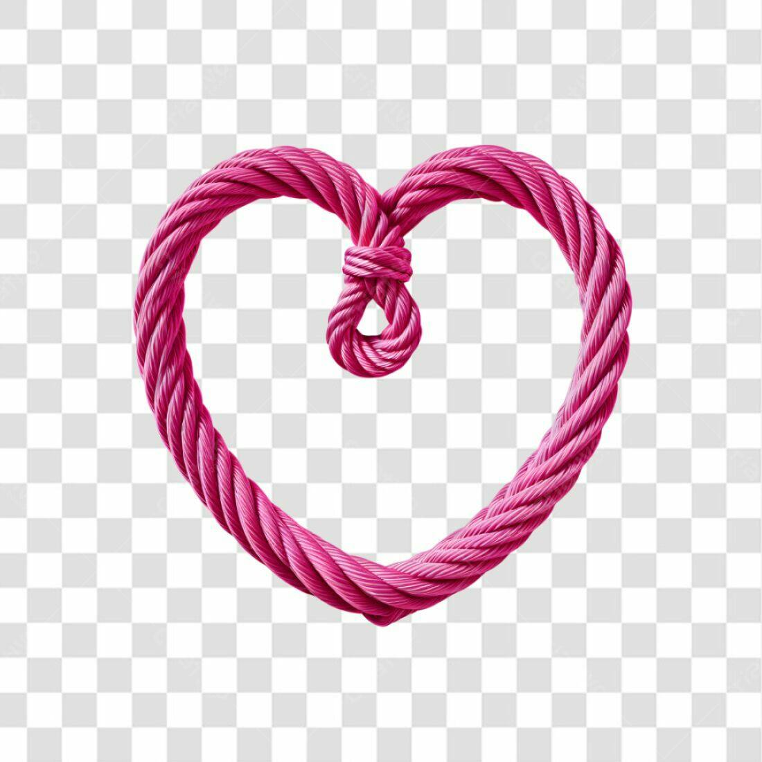 Icone Dia dos Namorados Corda Rosa PNG com fundo transparente