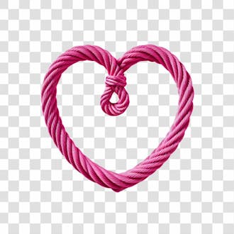 Coração de corda rosa 17