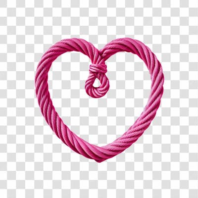 Coração De Corda Rosa 17