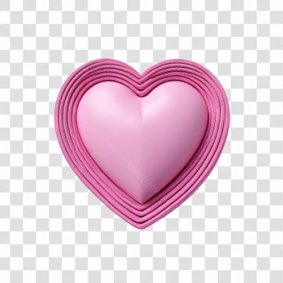 Coração De Corda Rosa 18