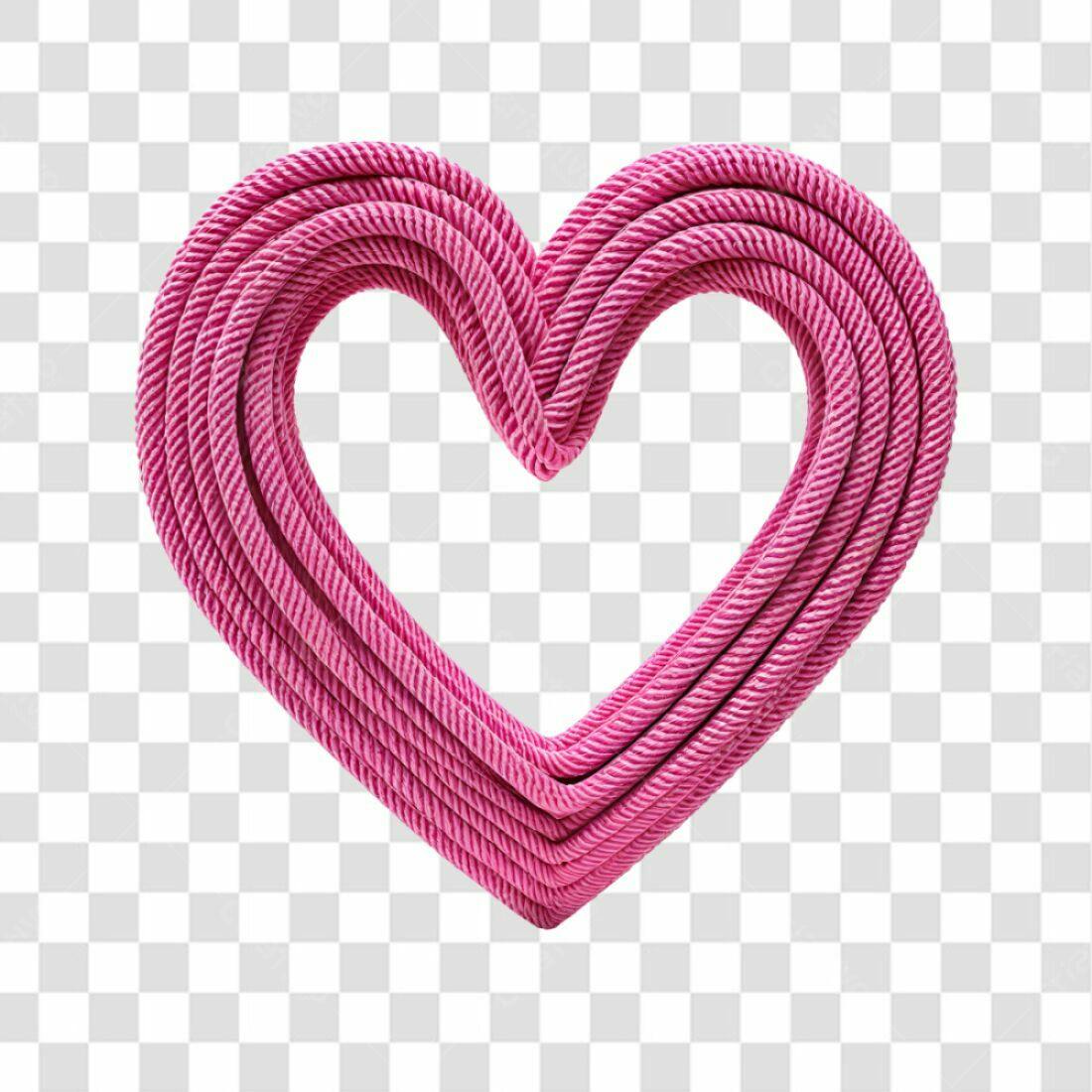 Icone Dia dos Namorados Corda Rosa PNG com fundo transparente