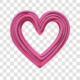 Coração de corda rosa 19