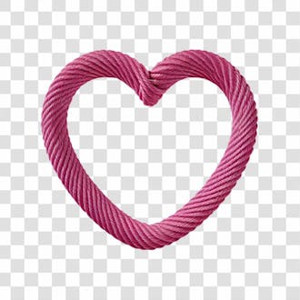 Coração de corda rosa 21