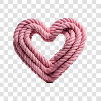 Coração de corda rosa 14
