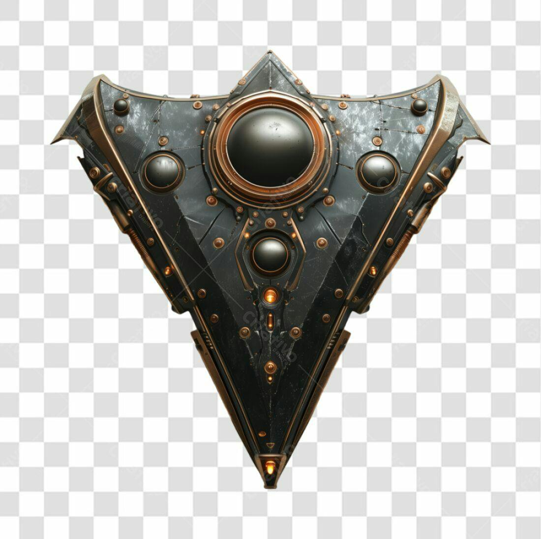 Escudo Sci-Fi PNG com fundo transparente