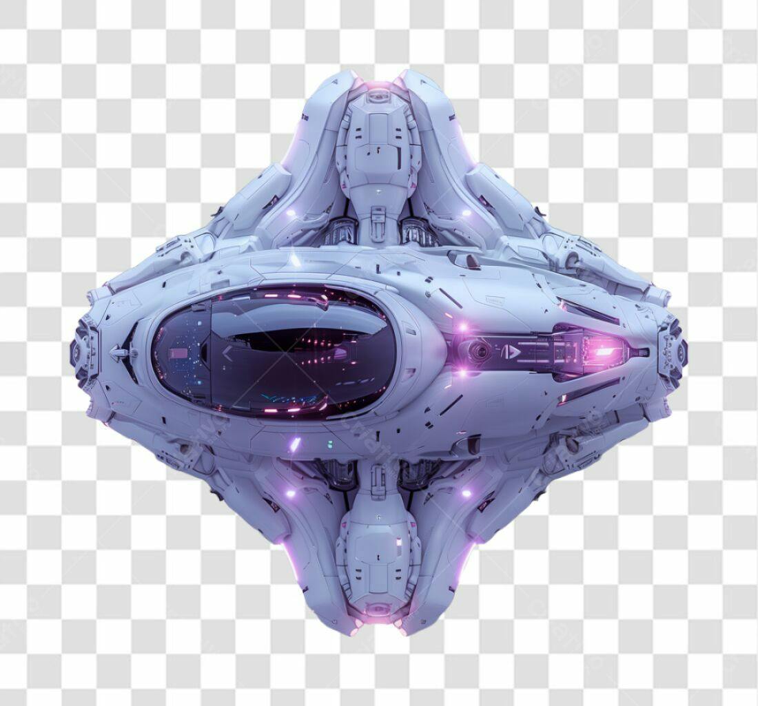 Icone Nave Espacial Sci-Fi PNG com fundo transparente