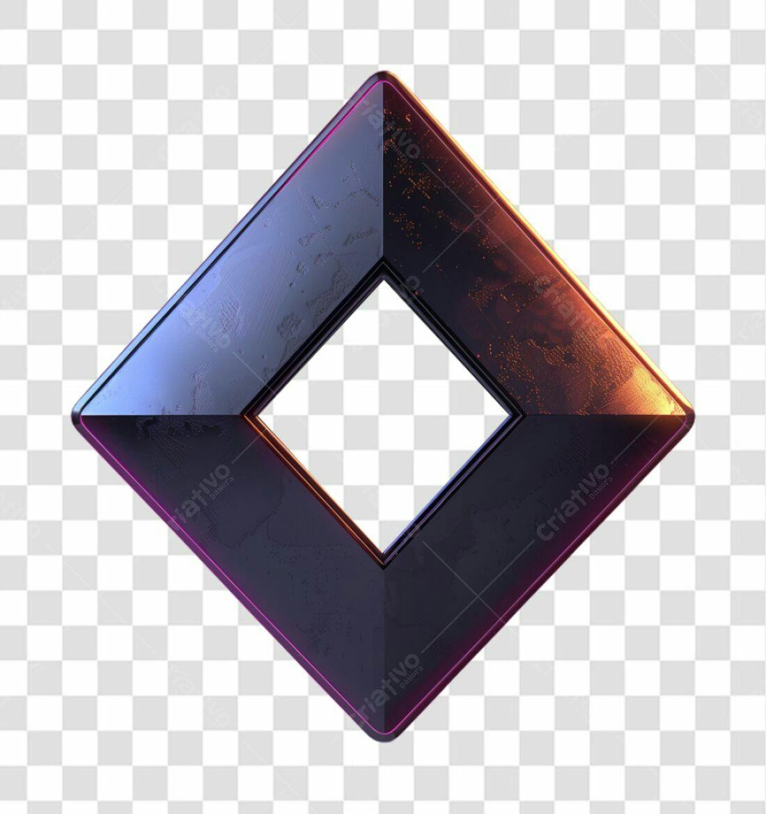 Moldura PNG com fundo transparente estilo dark