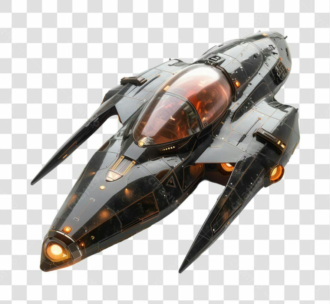 Icone Nave Espacial Sci-Fi PNG com fundo transparente