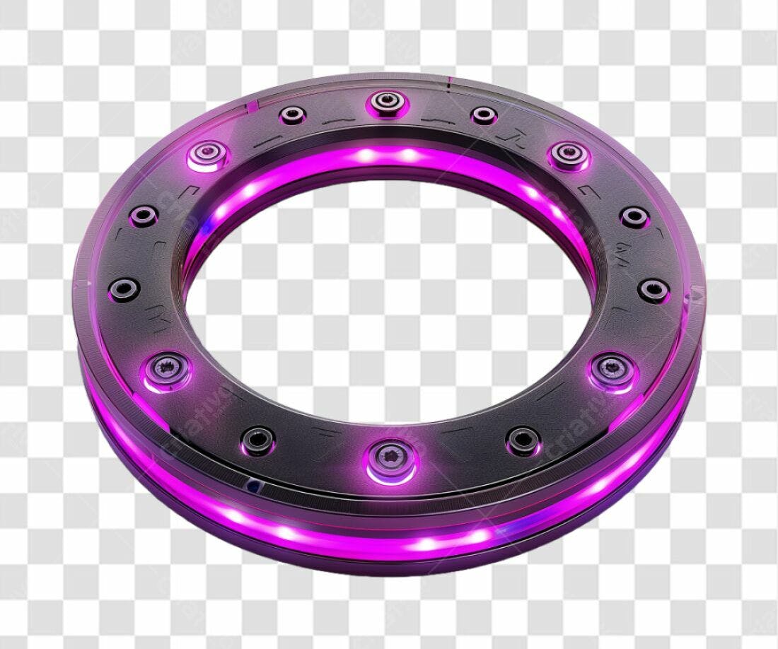 Moldura circular PNG com fundo transparente