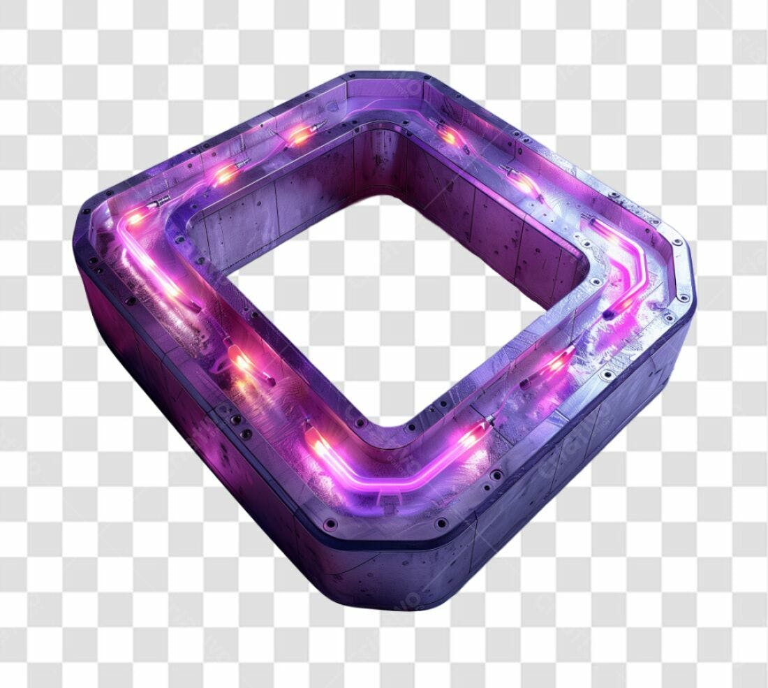 Moldura Neon PNG com fundo transparente