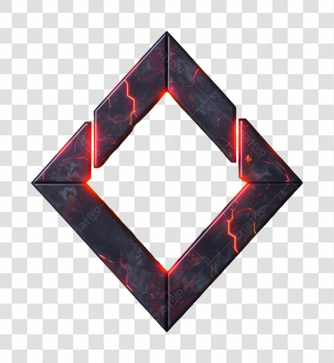 Moldura PNG com fundo transparente estilo magma