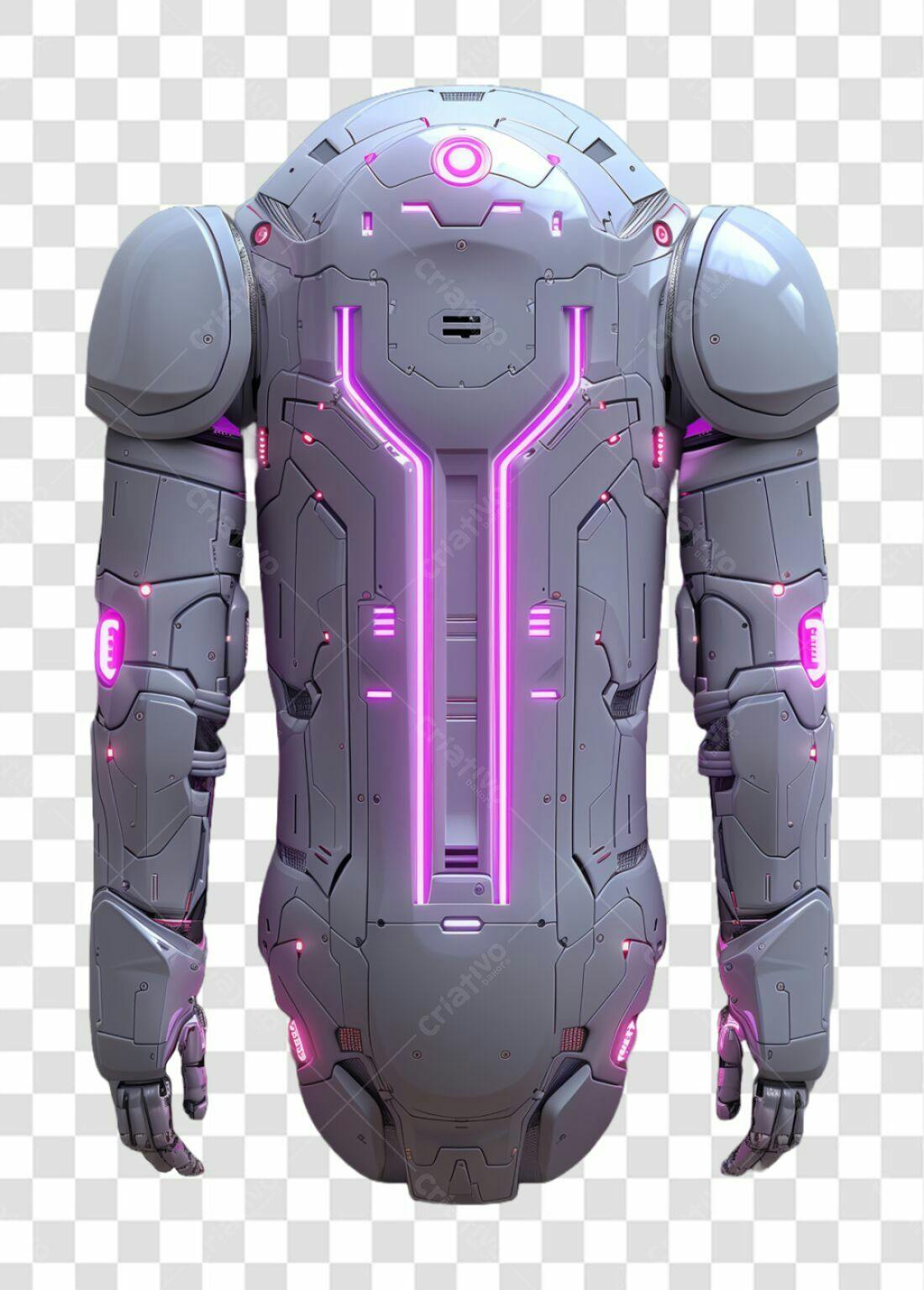 Icone Robô Cyberpunk PNG com fundo transparente