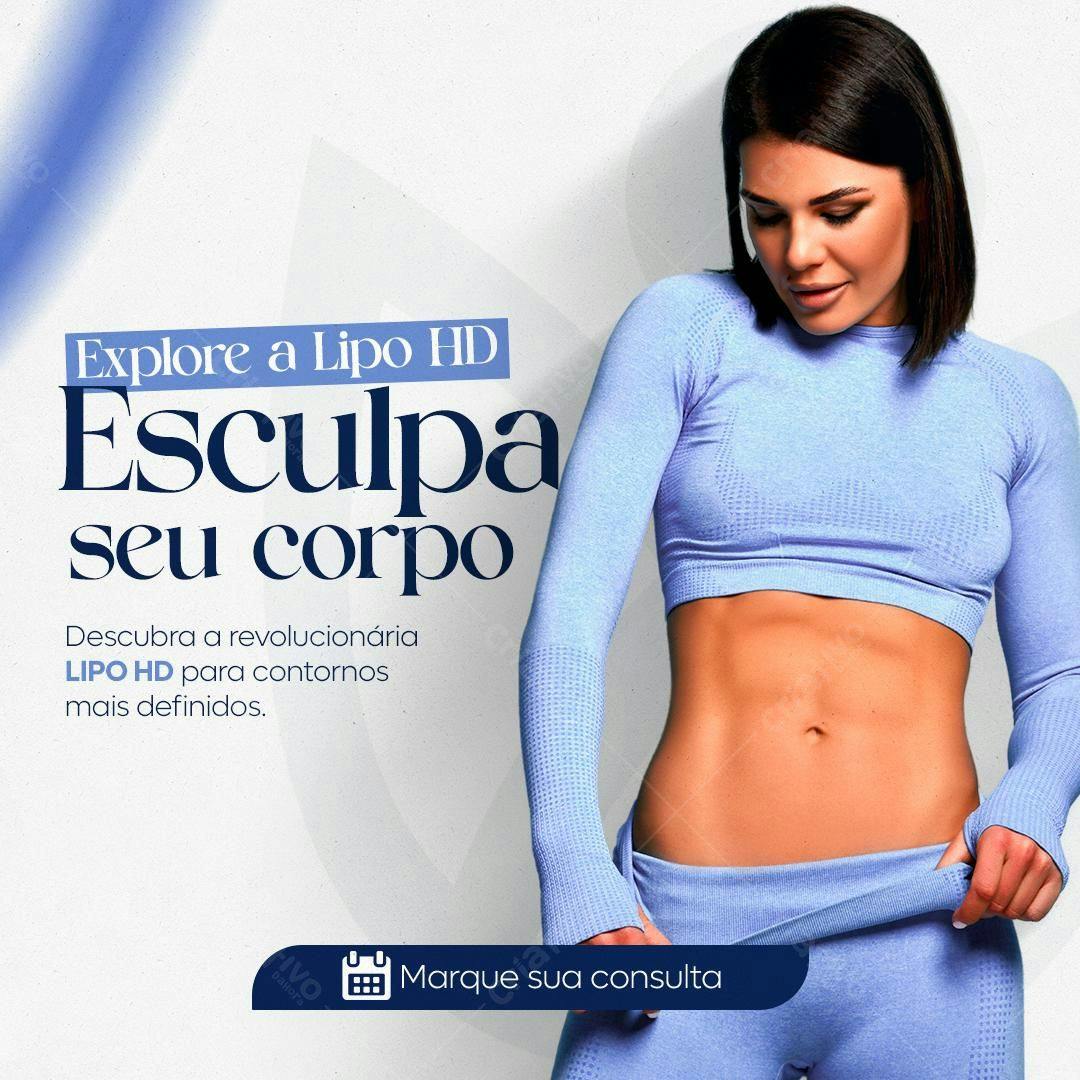 Post para Clínica de Estética Lipo HD PSD Editável