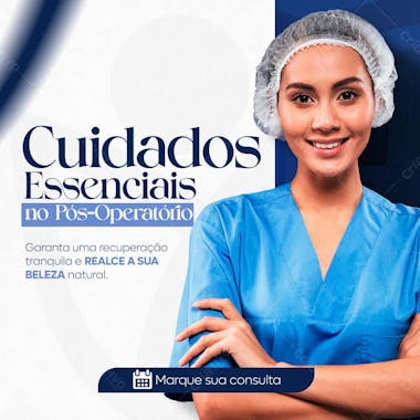 Estética dermatologia pós operatório feed