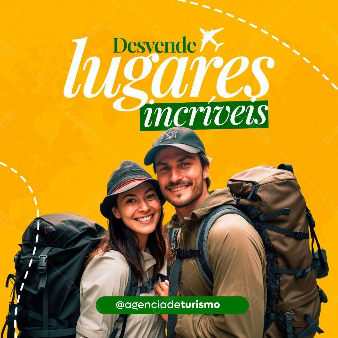 Post para Agência de Turismo PSD Editável
