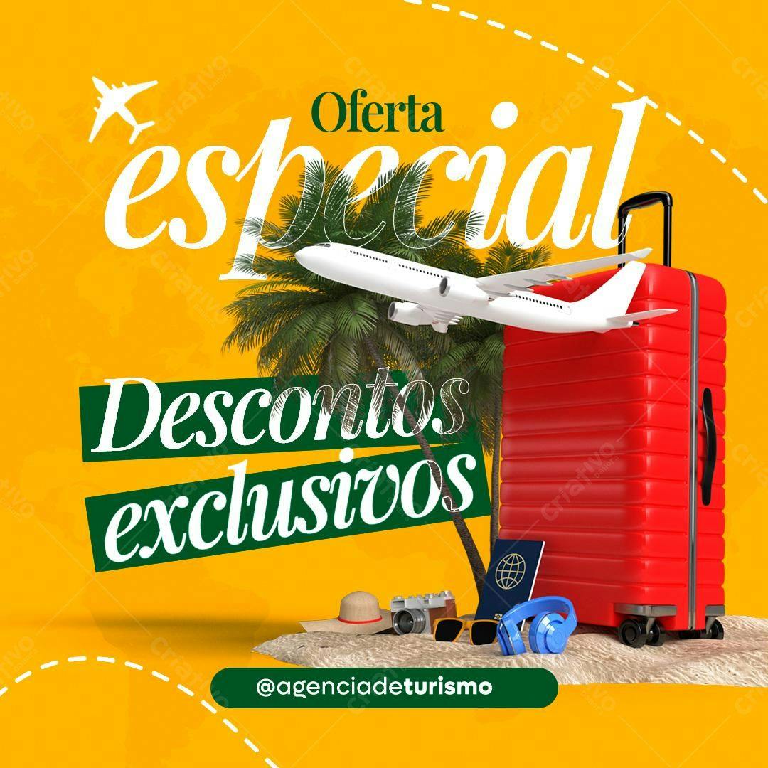 Post para Promoção de Viagens PSD Editável