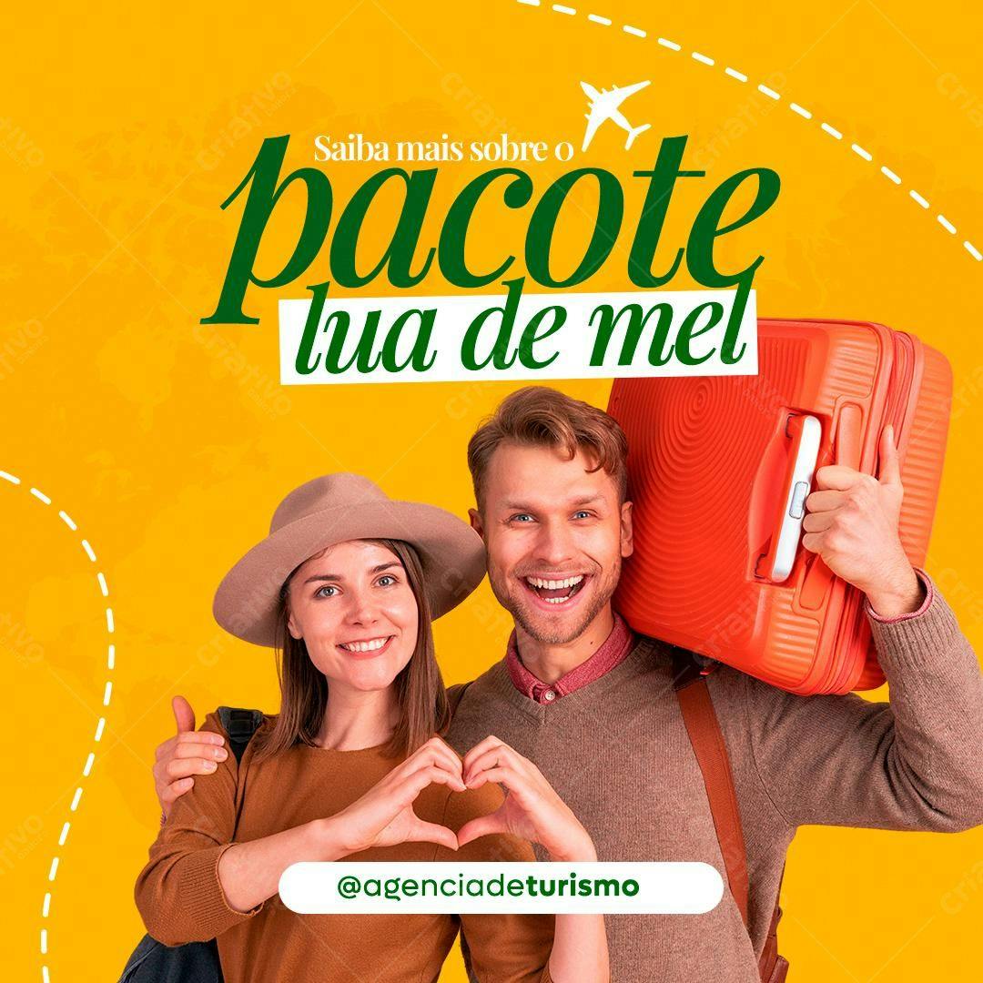 Postagem para Lua de Mel PSD Editável