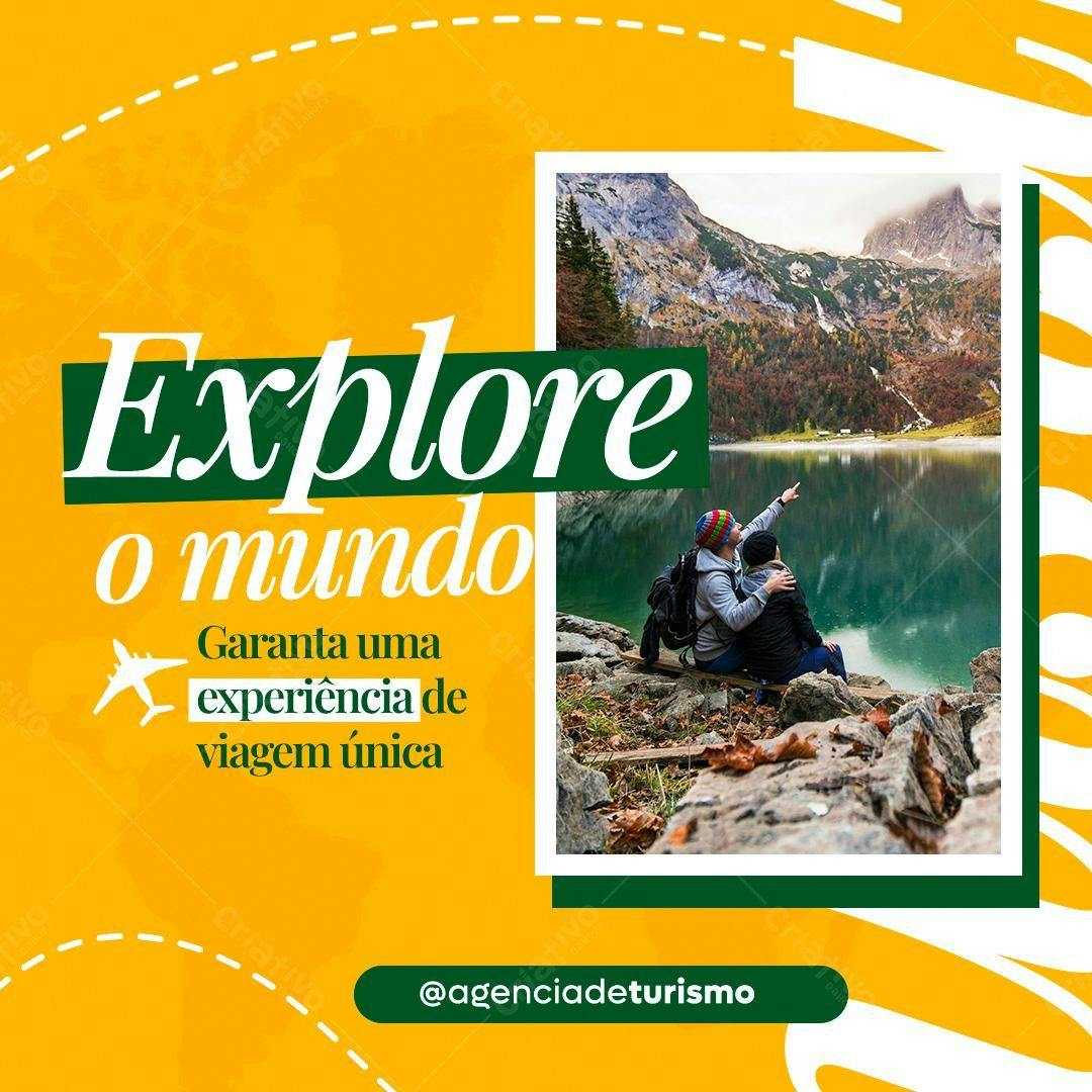 Post para Agência de Turismo PSD Editável