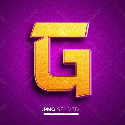 Letra G Alfabeto Elementos 3D Psd