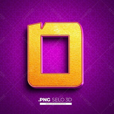 Letra O Alfabeto Elementos 3D Psd