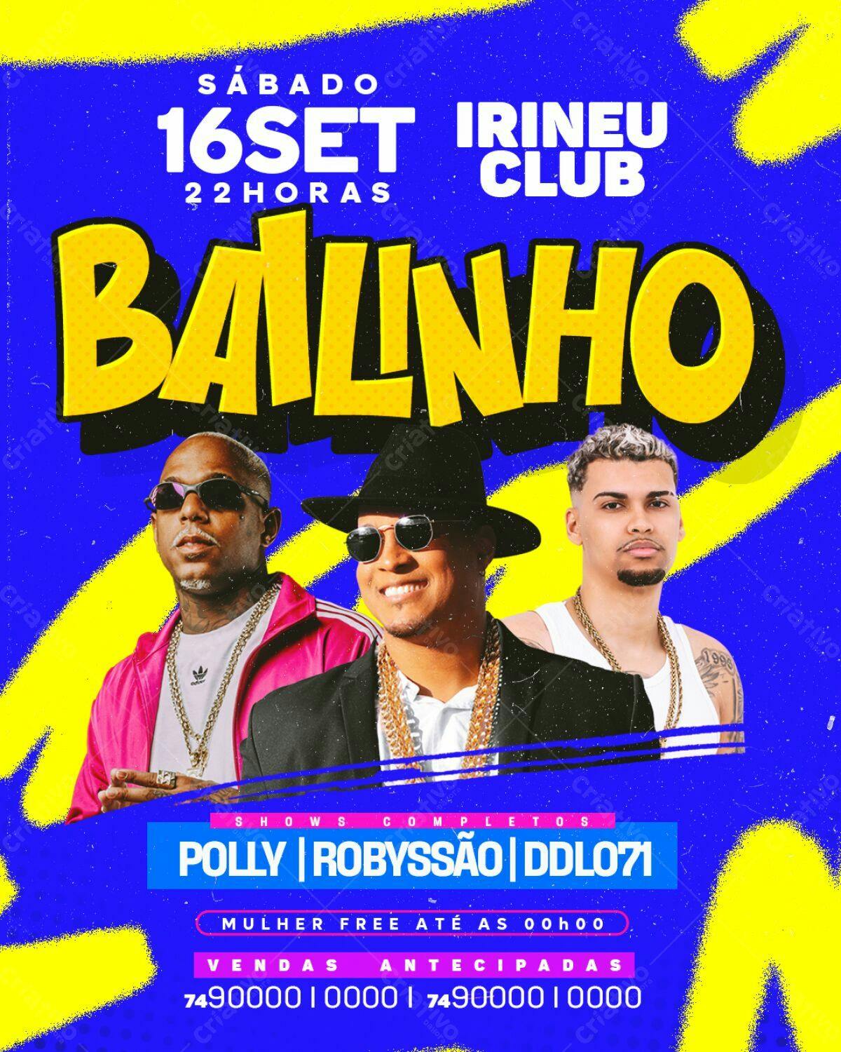 Flyer para Baile Funk PSD Editável