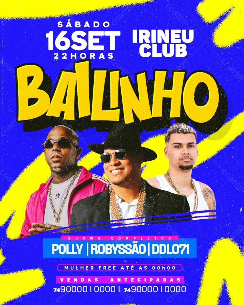 Flyer Evento Bailinho Feed Psd Editável