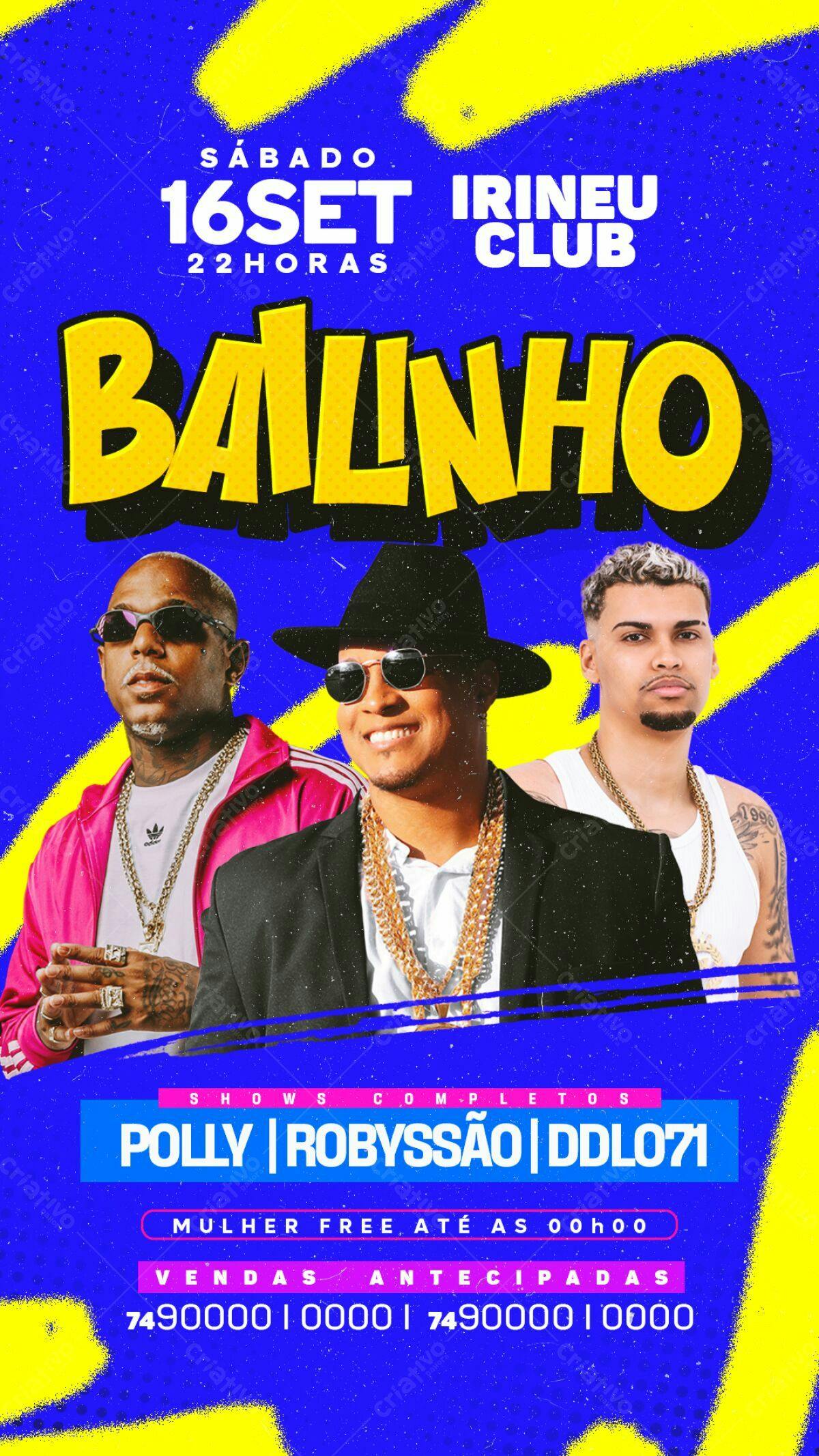 Flyer para Baile Funk PSD Editável