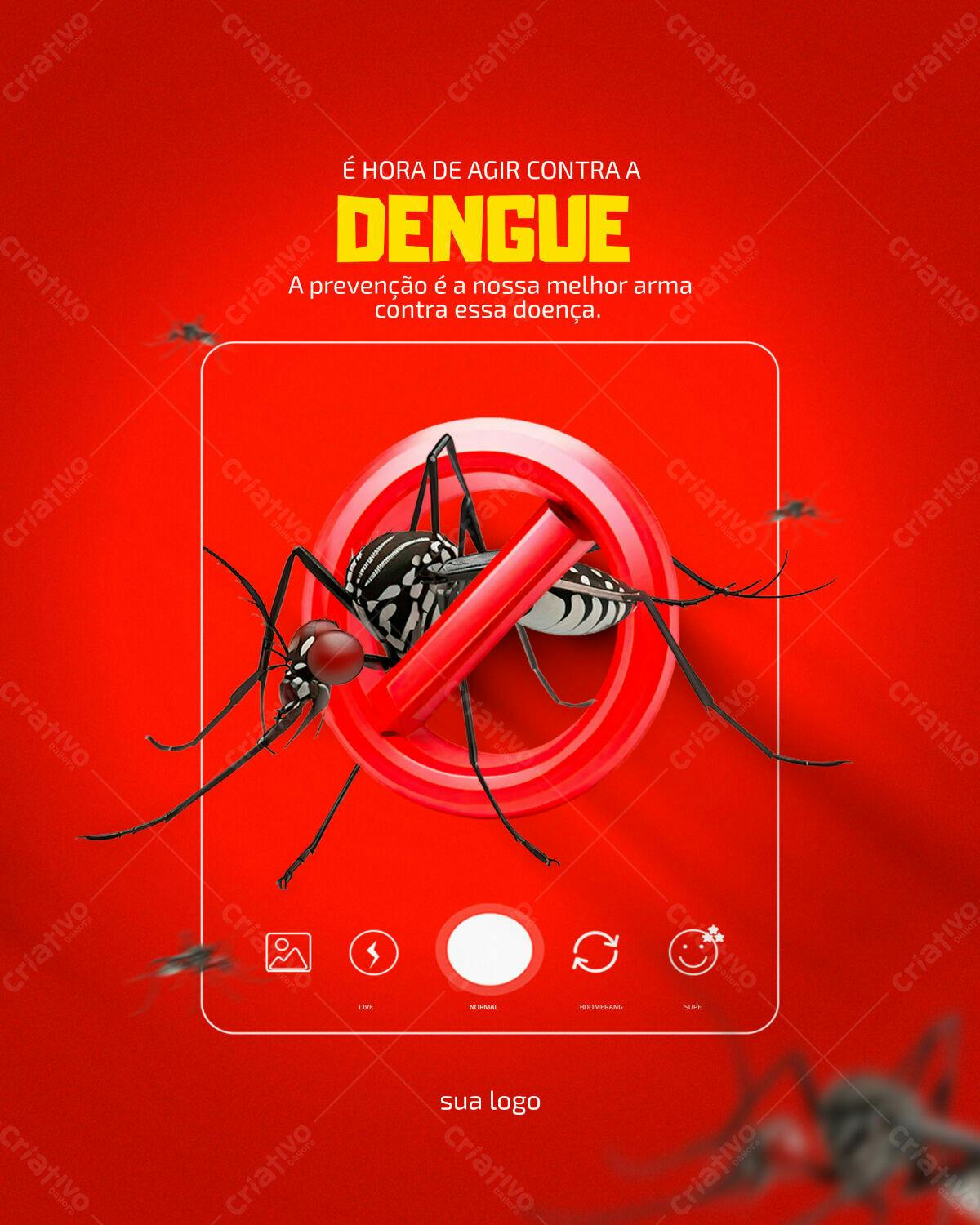 Post para Campanha Contra a Dengue PSD Editável