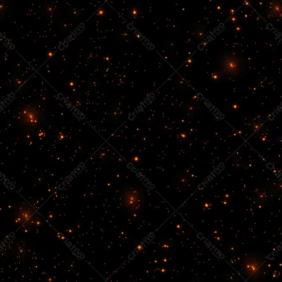 Textura Estrelas Laranja para Fundo Escuro