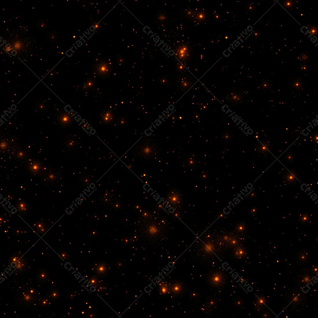 Textura Estrelas Laranja para Fundo Escuro