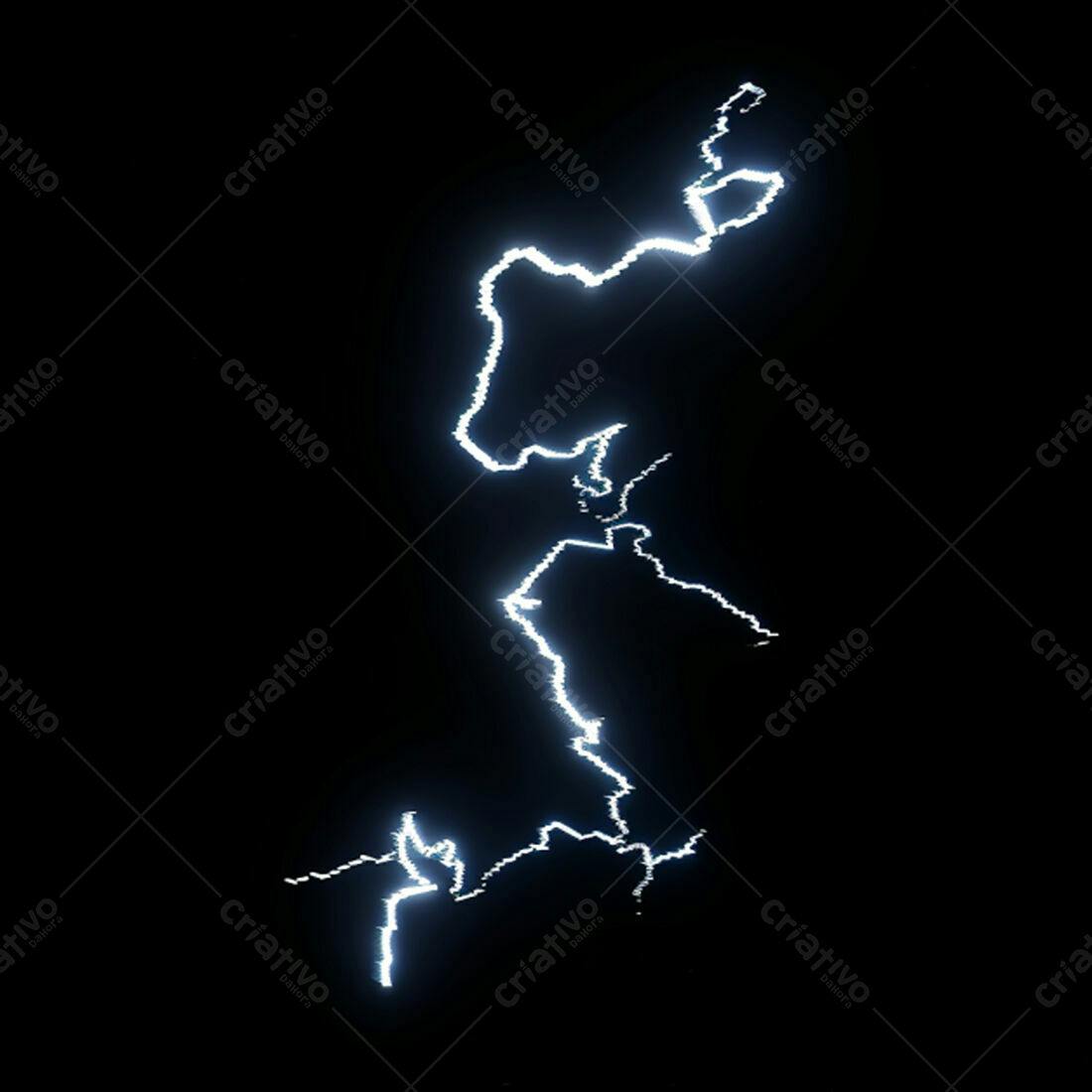 Textura Raio Elétrico para Efeitos Visuais
