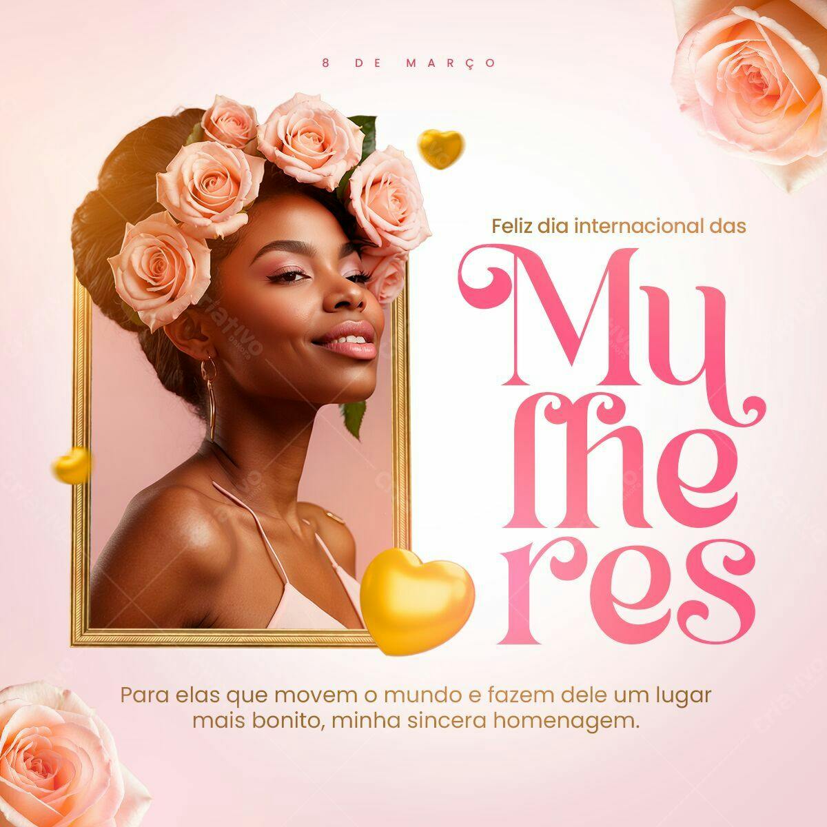 Postagem Dia Internacional da Mulher PSD Editável