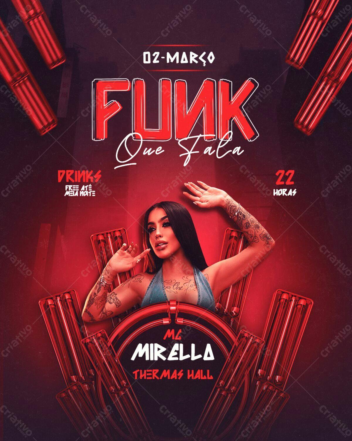 Flyer Festa Funk PSD Editável