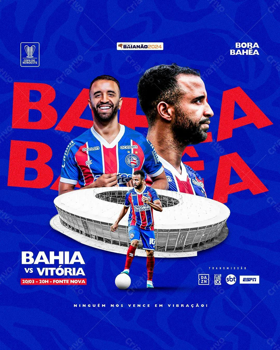 Flyer Bahia x Vitória PSD Editável