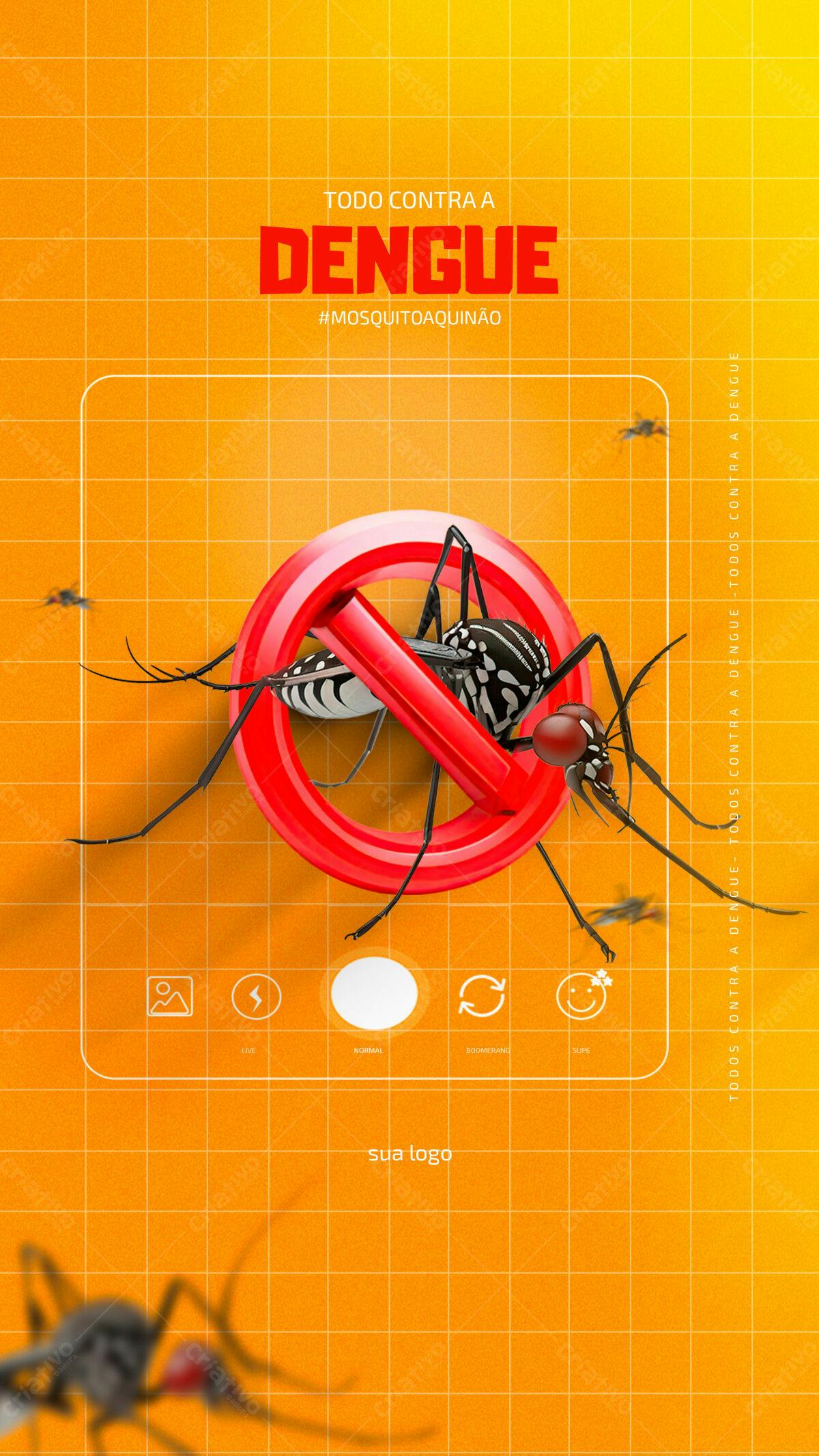 Flyer Contra Dengue PSD Editável