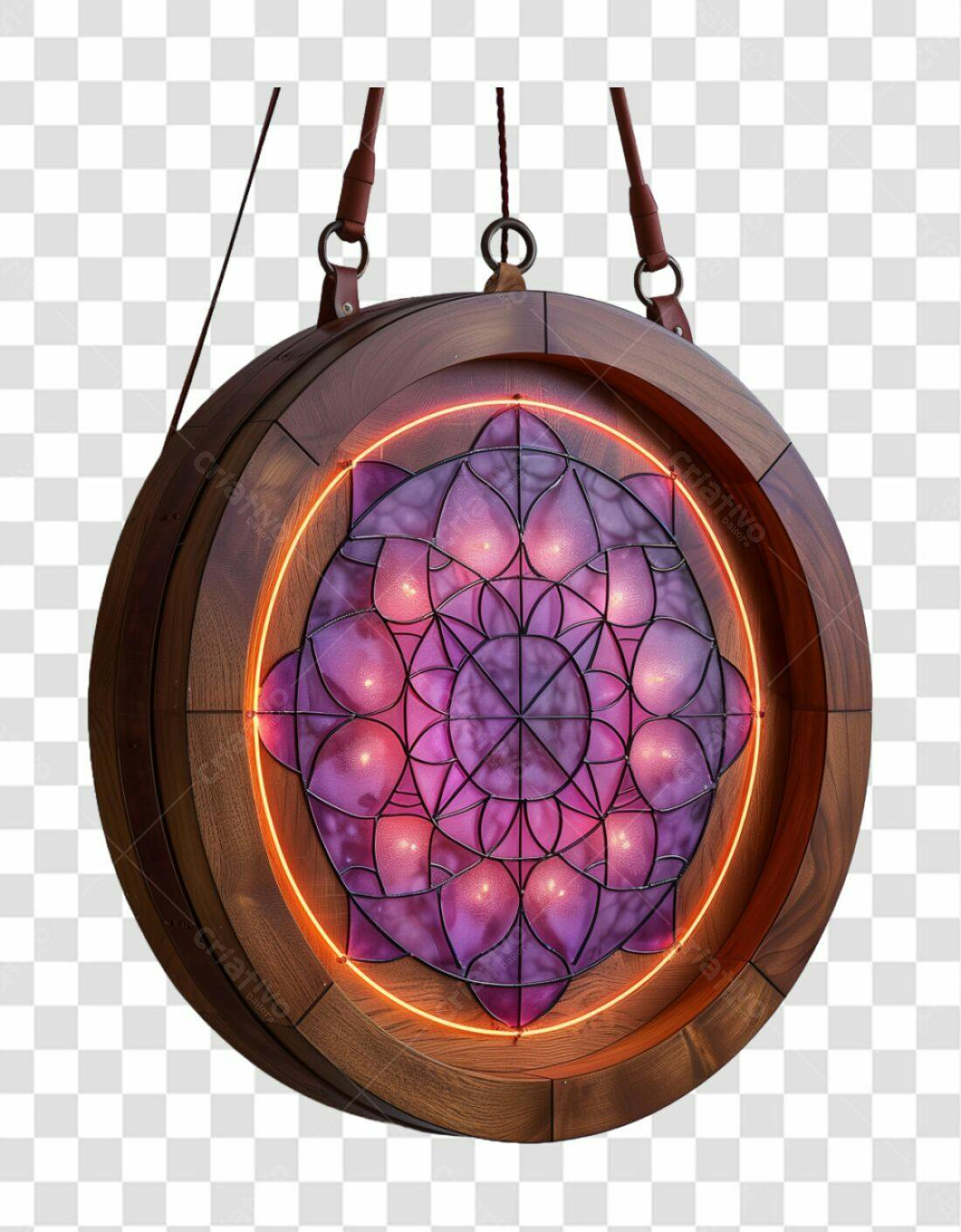 Icone Mandala Roxo e Marrom PNG com fundo transparente