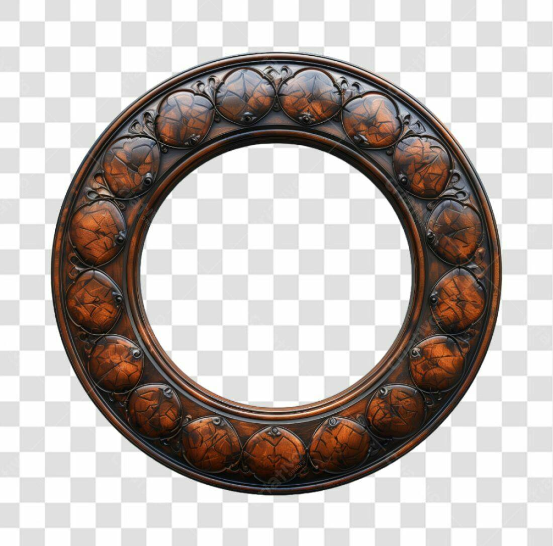Moldura Circular PNG com fundo transparente