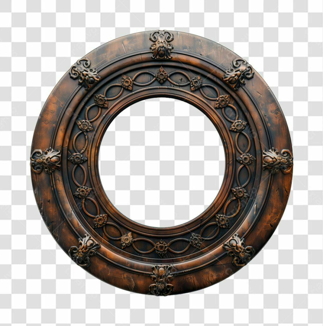 Moldura Circular PNG com fundo transparente
