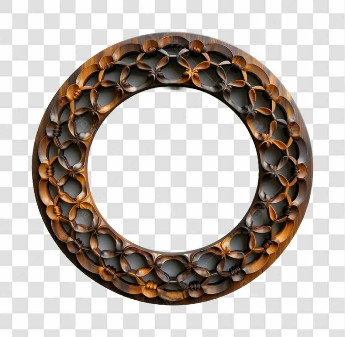 Moldura circular PNG com fundo transparente