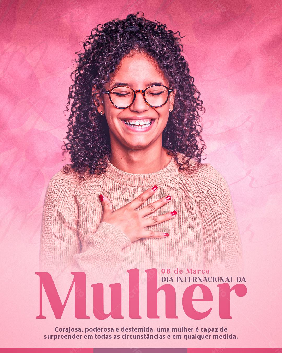 Flyer Dia Internacional da Mulher PSD Editável