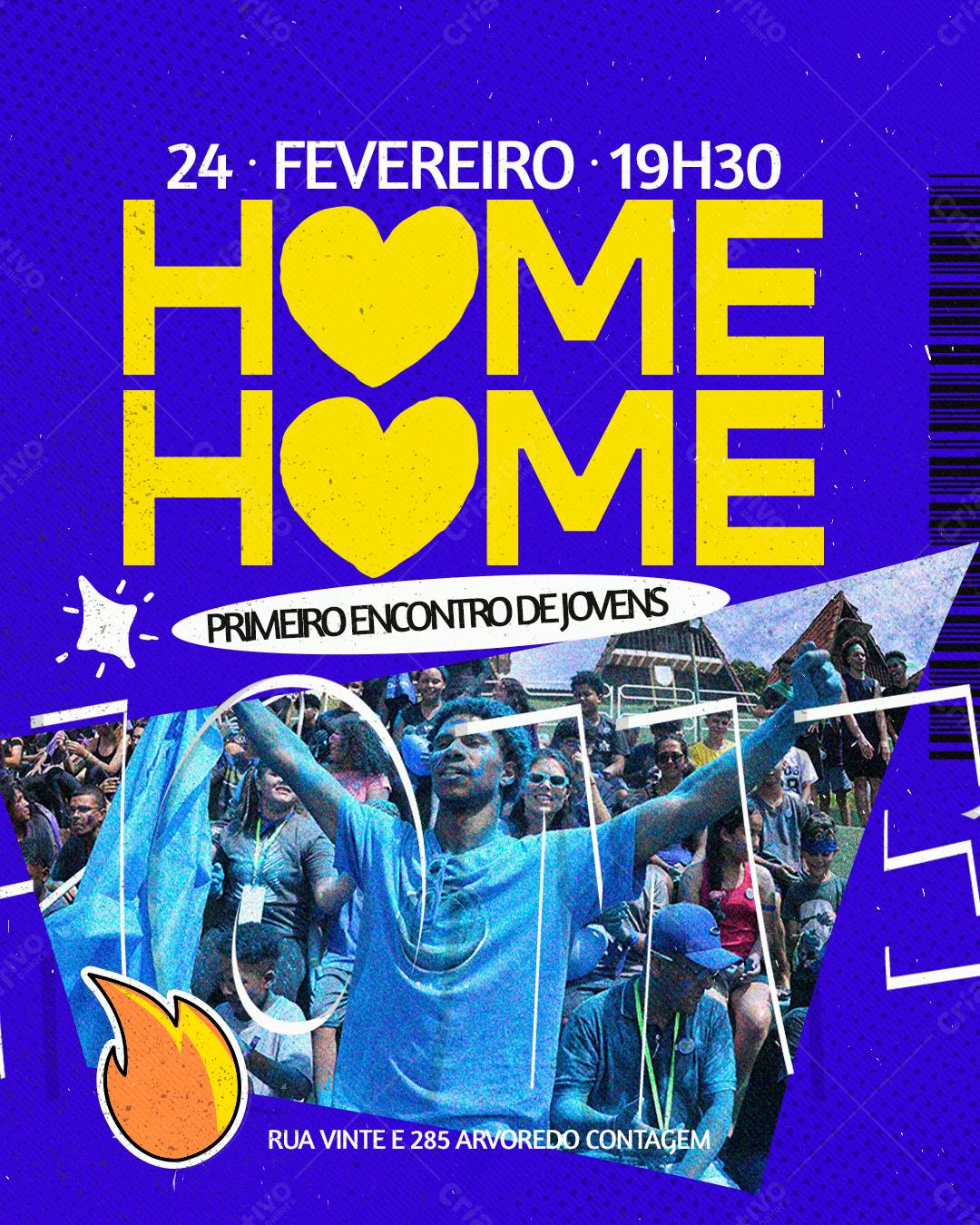 Flyer para Encontro de Jovens PSD Editável