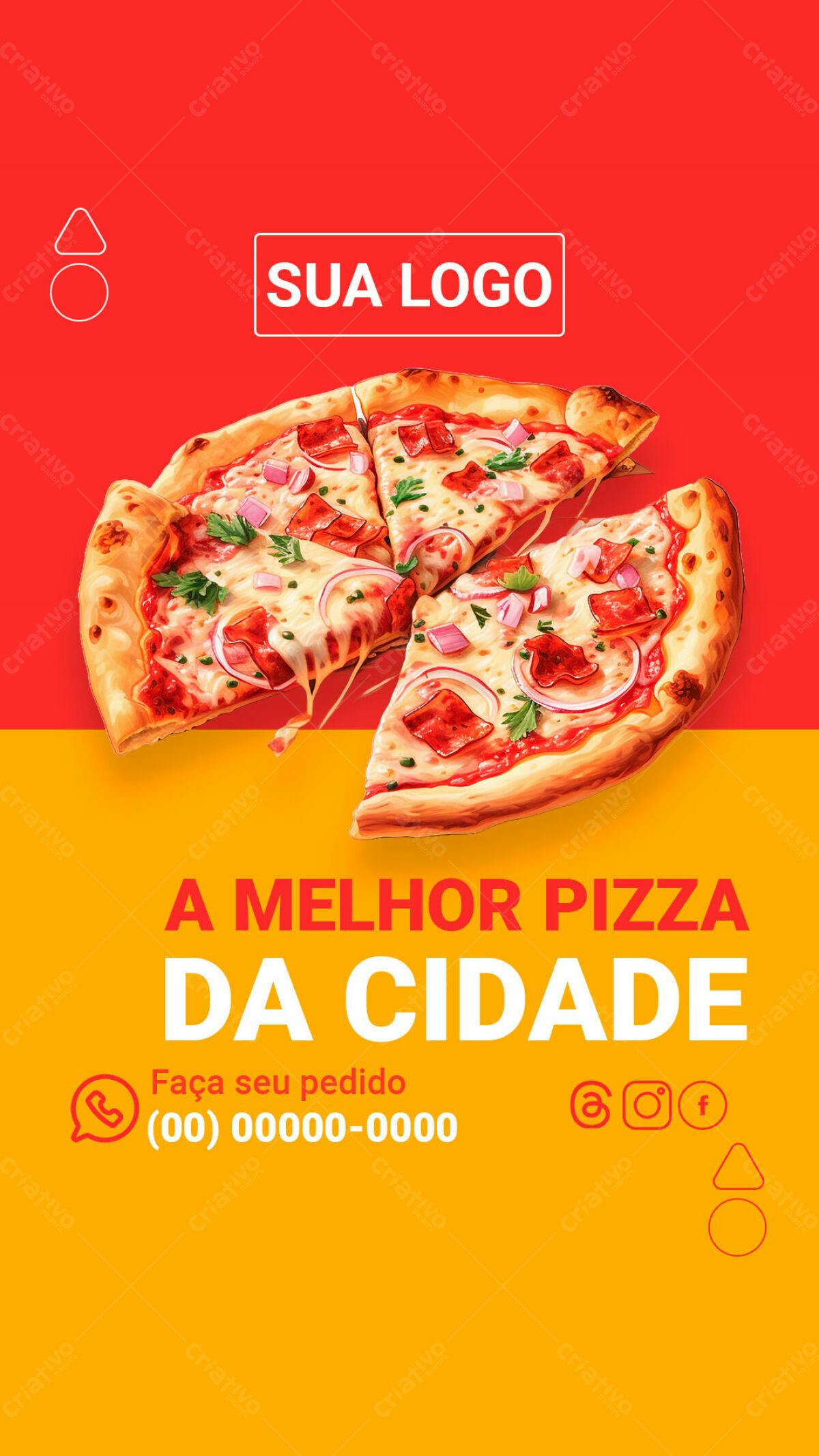 Flyer para Pizzaria PSD Editável