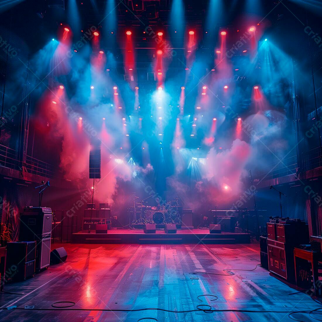 Palco iluminado para show musical